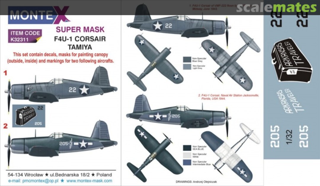 Boxart Vought F4U-1 Corsair K32311 Montex