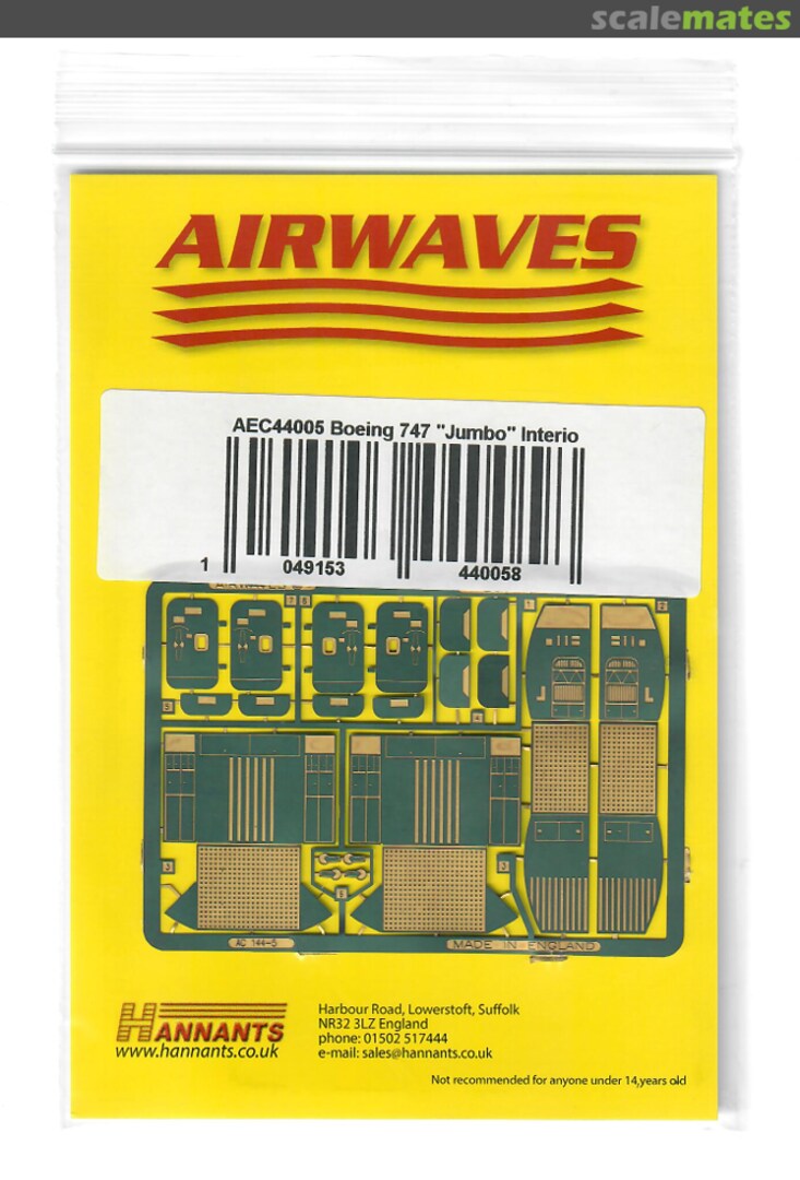 Boxart Boeing 747 "Jumbo" Interior AEC44005 Airwaves