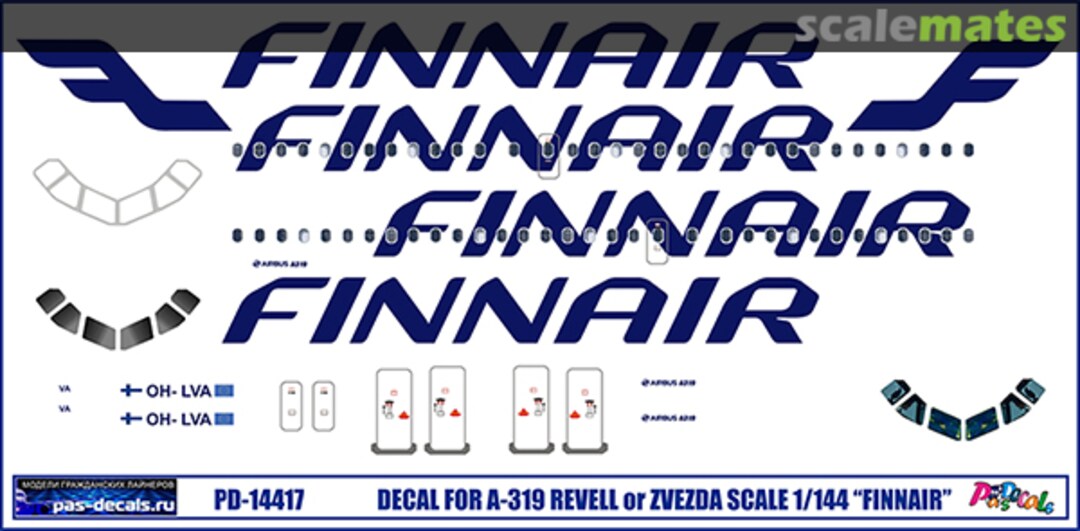 Boxart A-319 Finnair PD-14417 Pas Decals