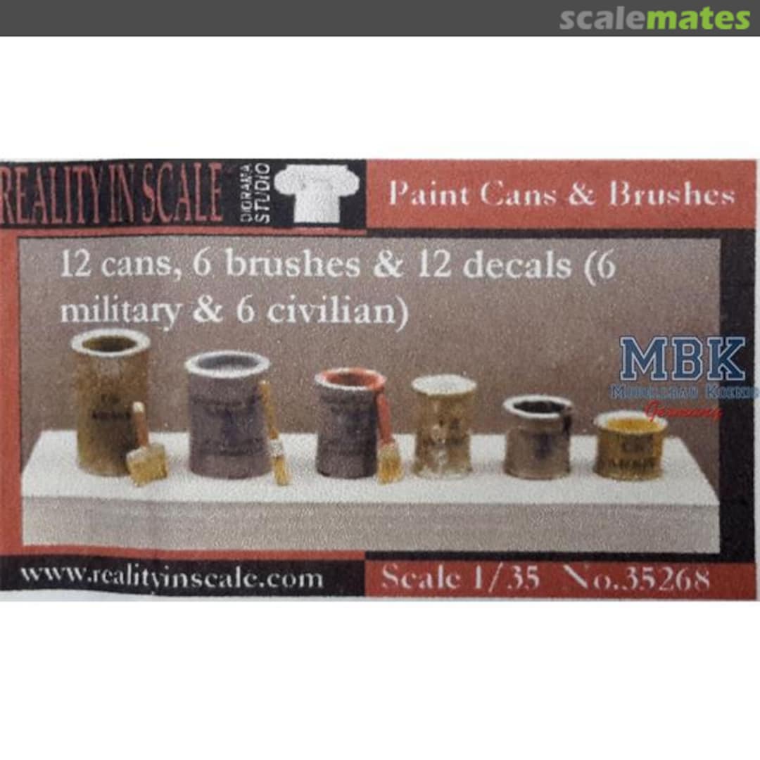 Boxart Paint Cans and Brushes 35268 Reality in Scale