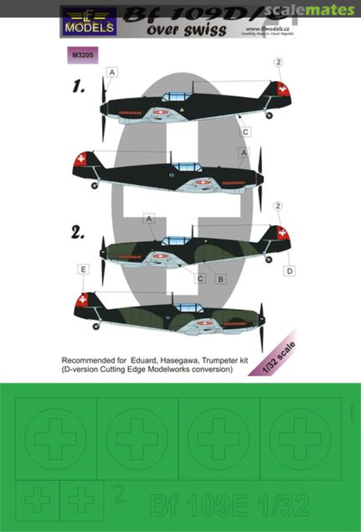 Boxart Bf 109D/E Over Swiss M3205 LF Models