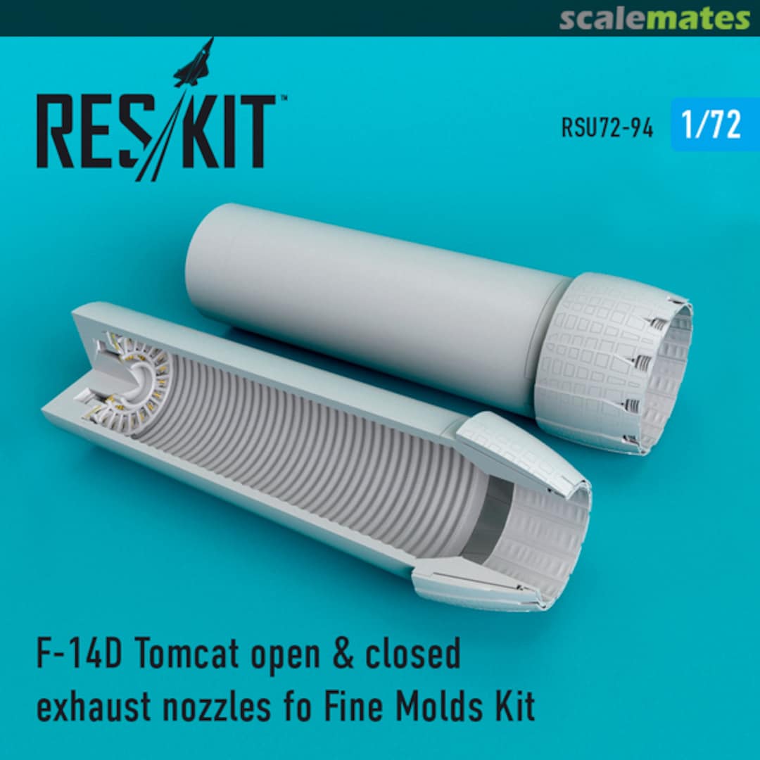 Boxart F-14D Tomcat open & closed exhaust nozzles RSU72-0094 ResKit