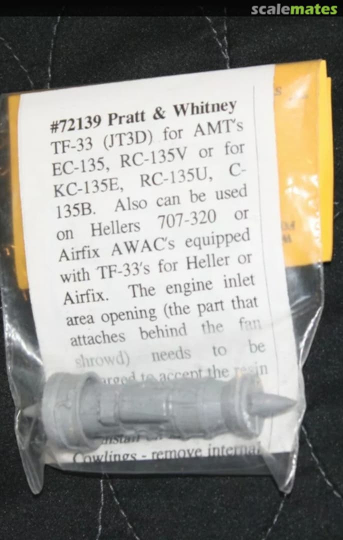 Boxart Pratt & Whitney TF-33 [JT3D] 72139 Engines & Things