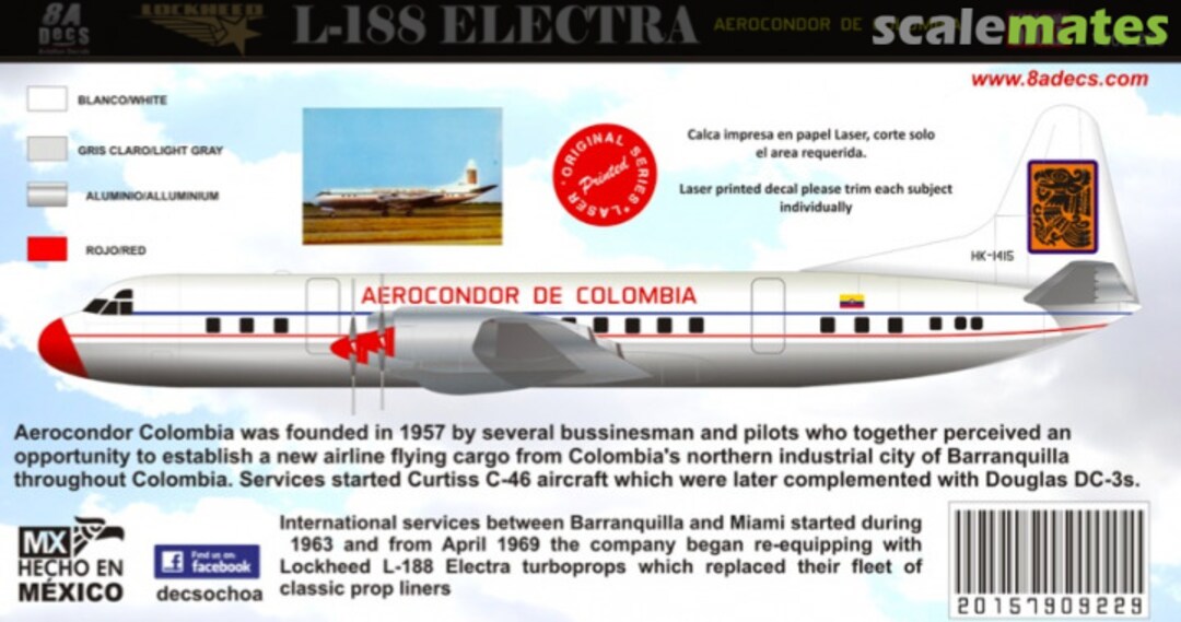 Boxart Aerocondor Colombia Electra 7909-229-144 8aDecs