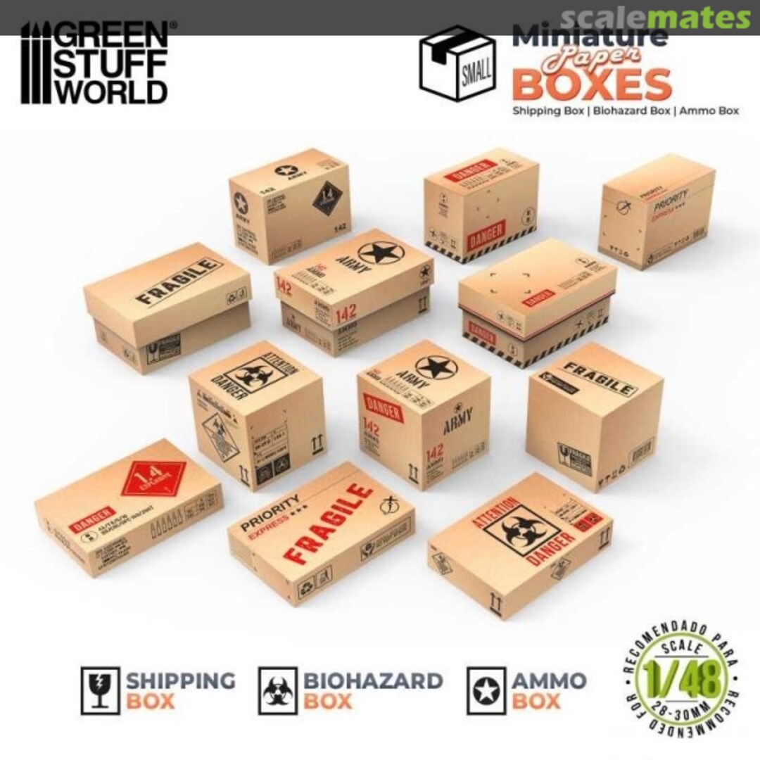 Boxart Miniature Paper Boxes (Small) 12478 Green Stuff World