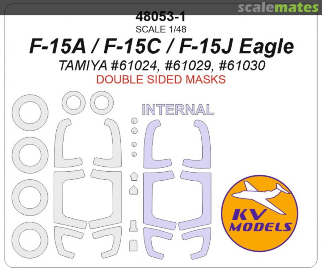 Boxart F-15A/C/J Eagle masks (double sided) 48053-1 KV Models