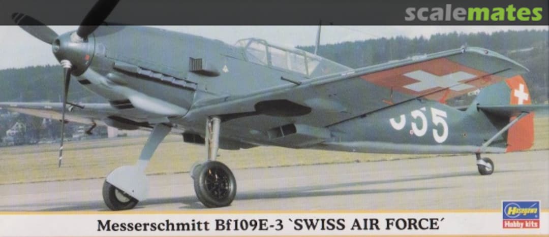 Boxart Messerschmitt Bf109E-3 'Swiss Air Force' 00672 Hasegawa