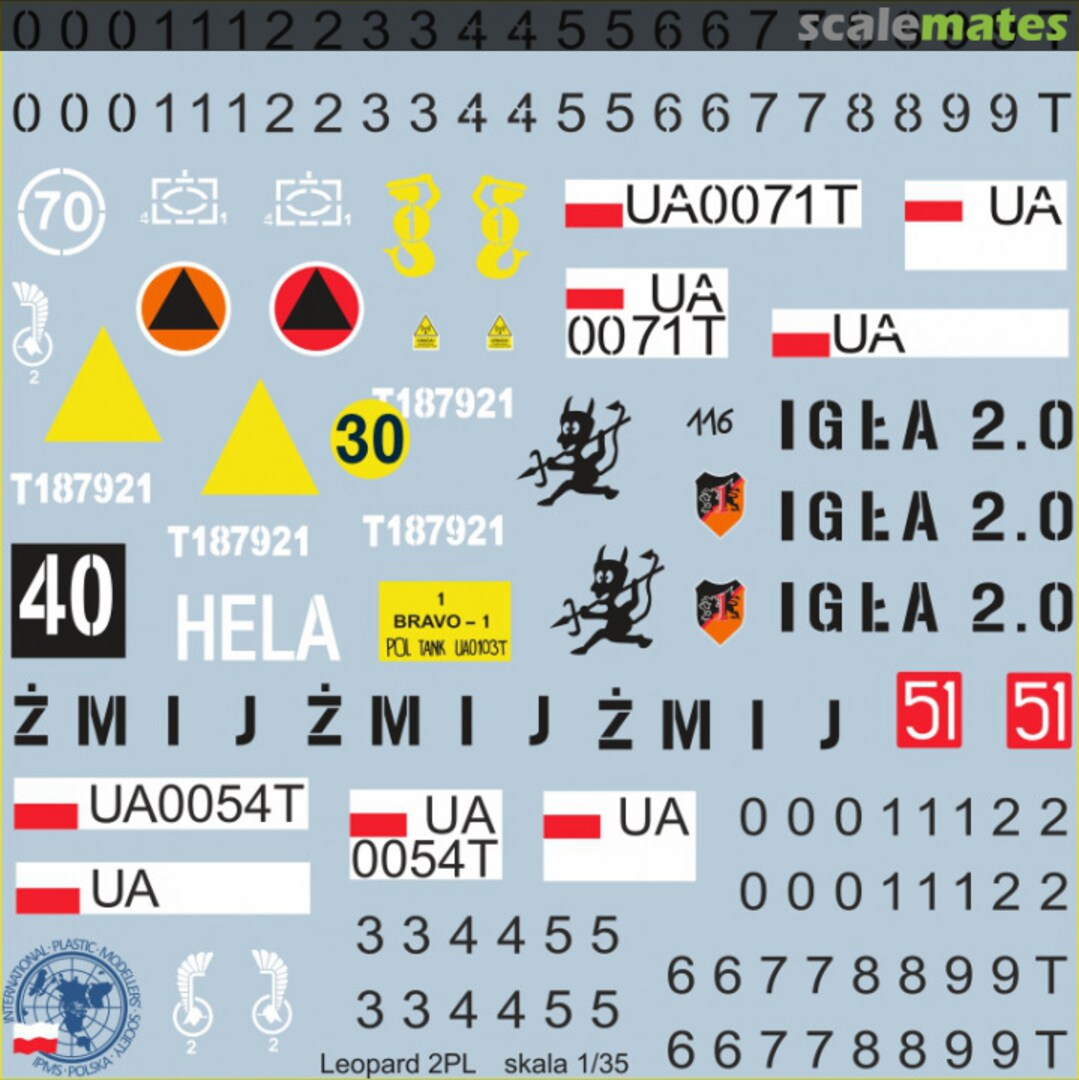 Contents Leopard 2PL Decals for Polish Modernization of Leopard 2A4 2024 ToRo Model