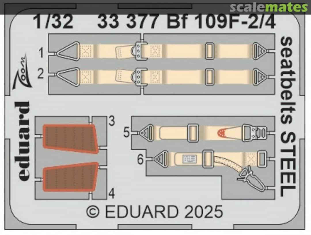 Boxart Bf 109F-2/4 Seatbelts  33377 Eduard