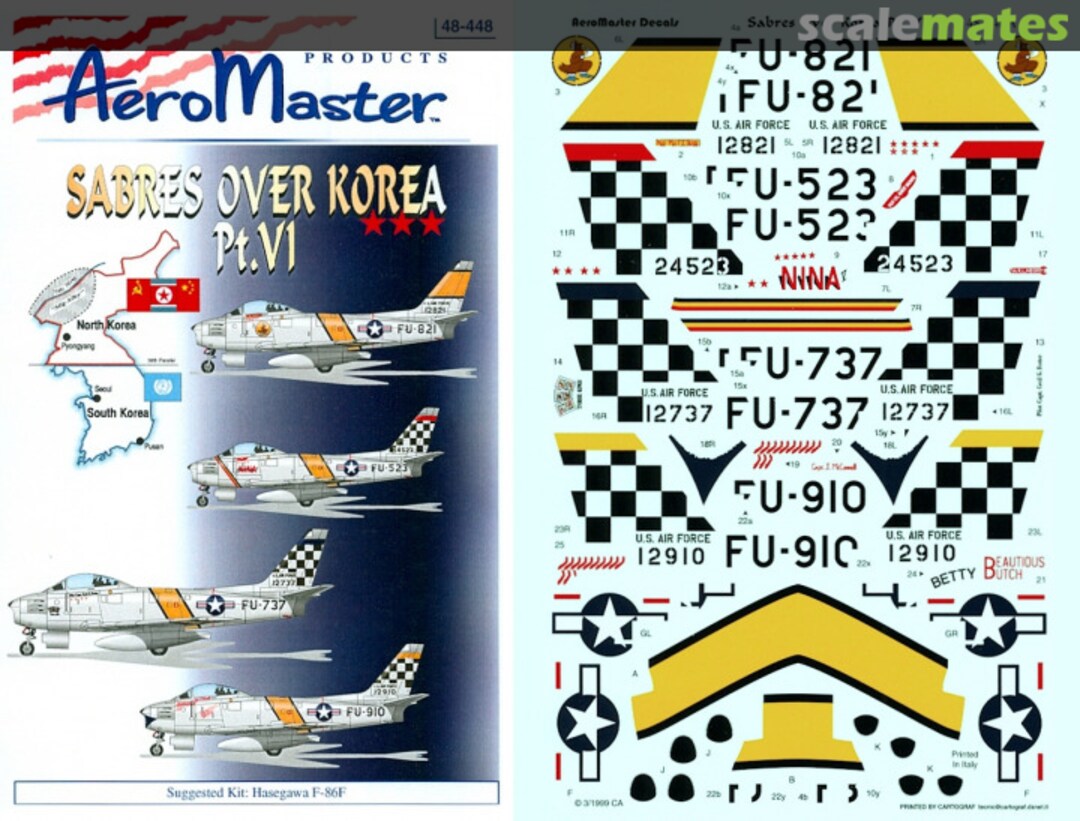 Boxart Sabres Over Korea Pt. Vl 48-448 AeroMaster