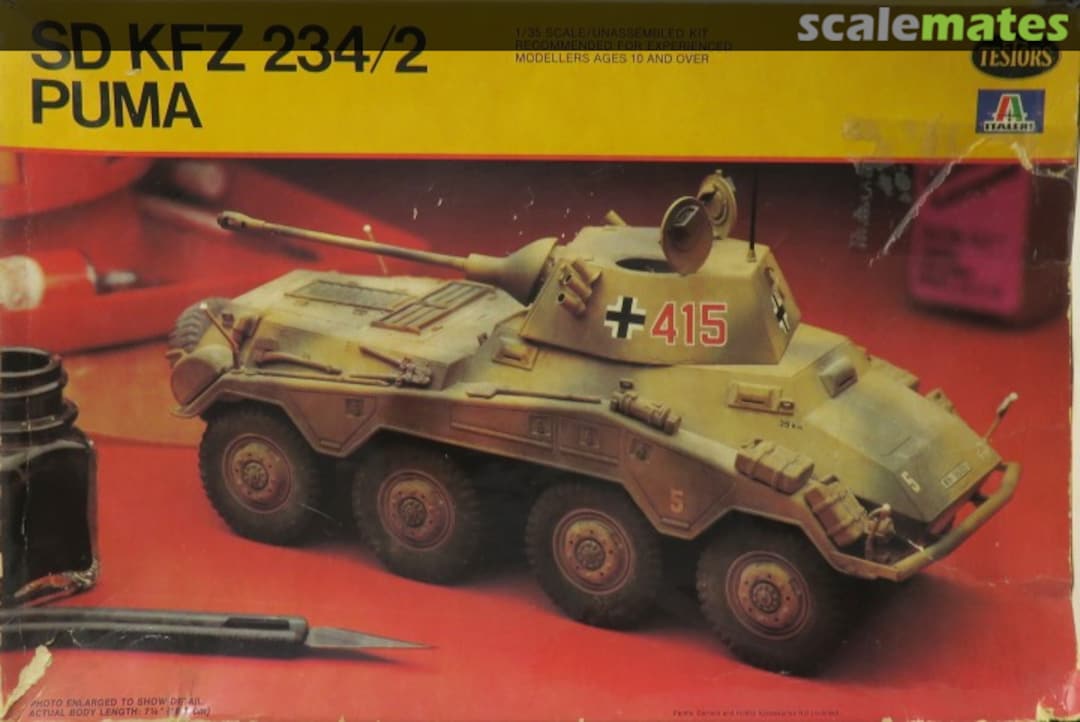 Boxart Sd.Kfz. 234/2 Puma 854 Testors/Italeri