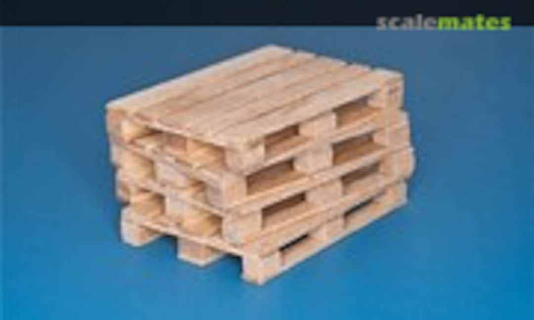 1:35 4 x natural wood pallets (RB Model 35D30)