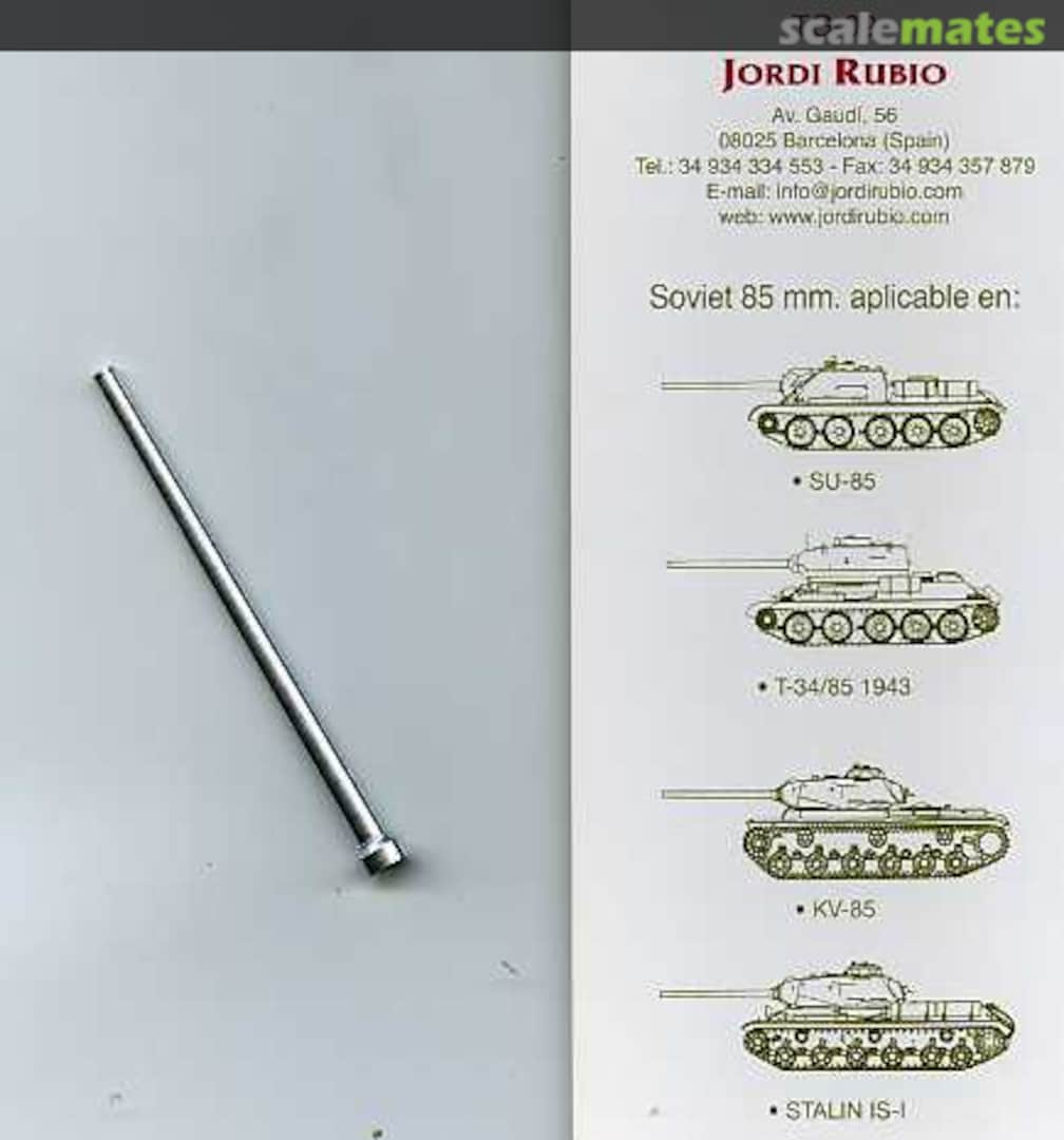 Boxart 85mm D-5T:T-34/85 modelo 1944, SU-85, KV-85, IS-I TG-09 Jordi Rubio