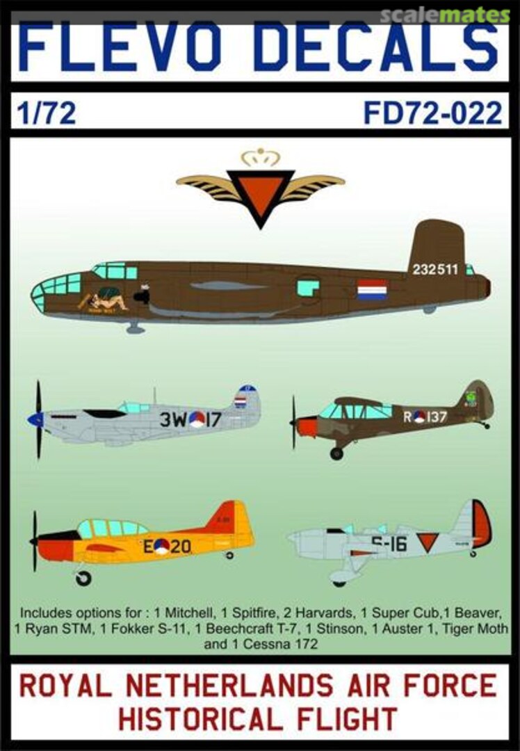 Boxart Royal Netherlands Air Force Historical Flight FD72-022 Flevo Decals