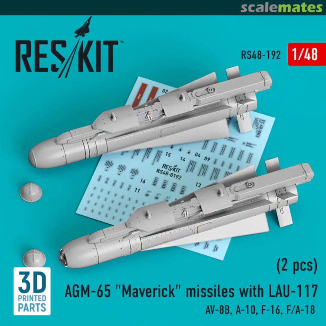 Boxart AGM-65 Maverick missile w/LAU-117 RS48-0192 ResKit