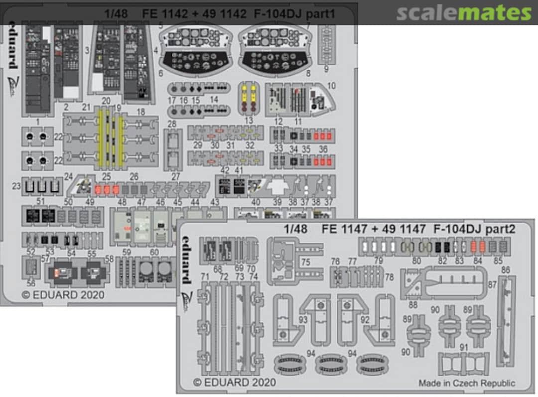 Boxart F-104DJ detail set FE1147 Eduard