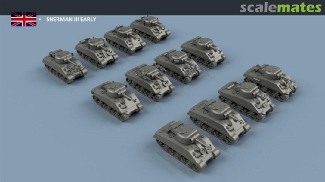 Boxart UK Sherman III Early x6 - 3D Printed 3D100389 L'Arsenal