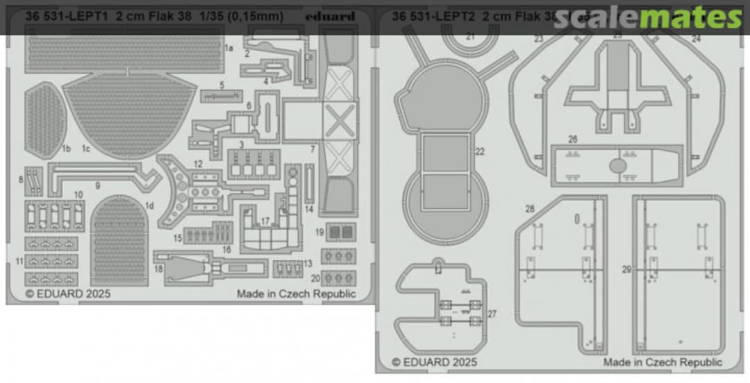 Boxart 2cm Flak 38 detail set 36531 Eduard