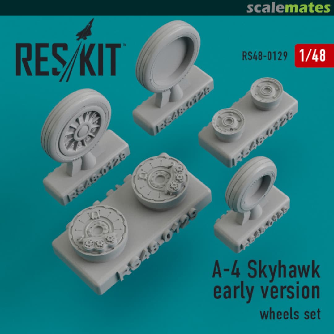 Boxart A-4 Skyhawk early version wheels set RS48-0129 ResKit