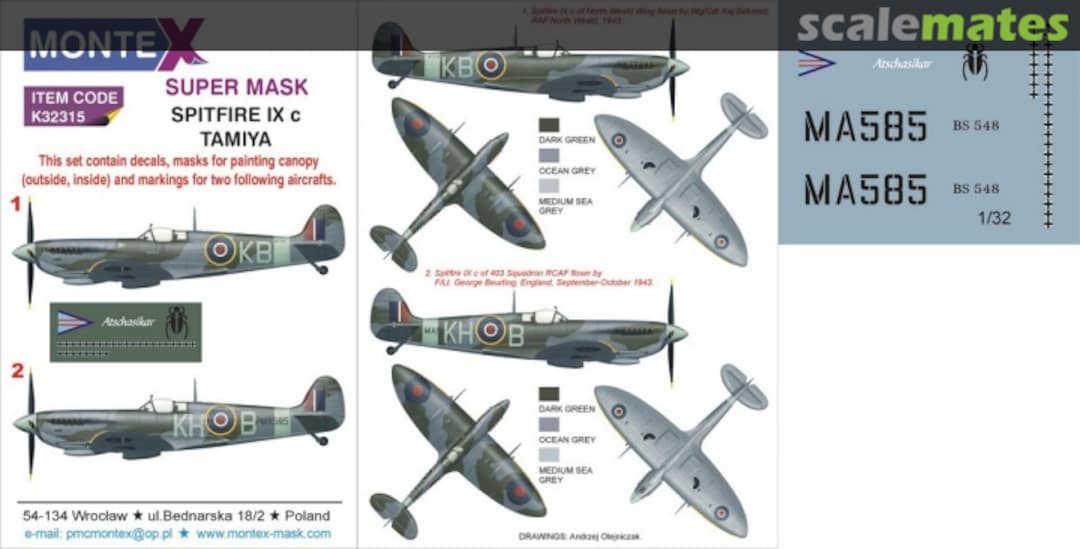 Boxart Spitfire Mk IXc K32315 Montex