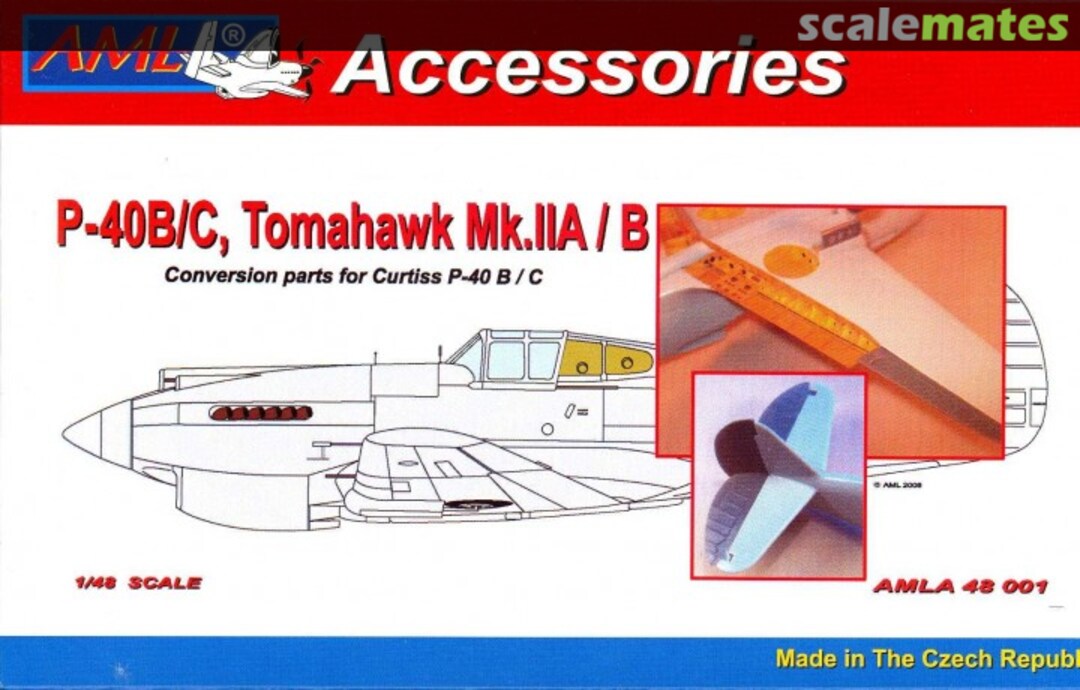 Boxart P-40B/C Tomahawk Mk.IIA/B Control Surfaces AMLA48001 AML