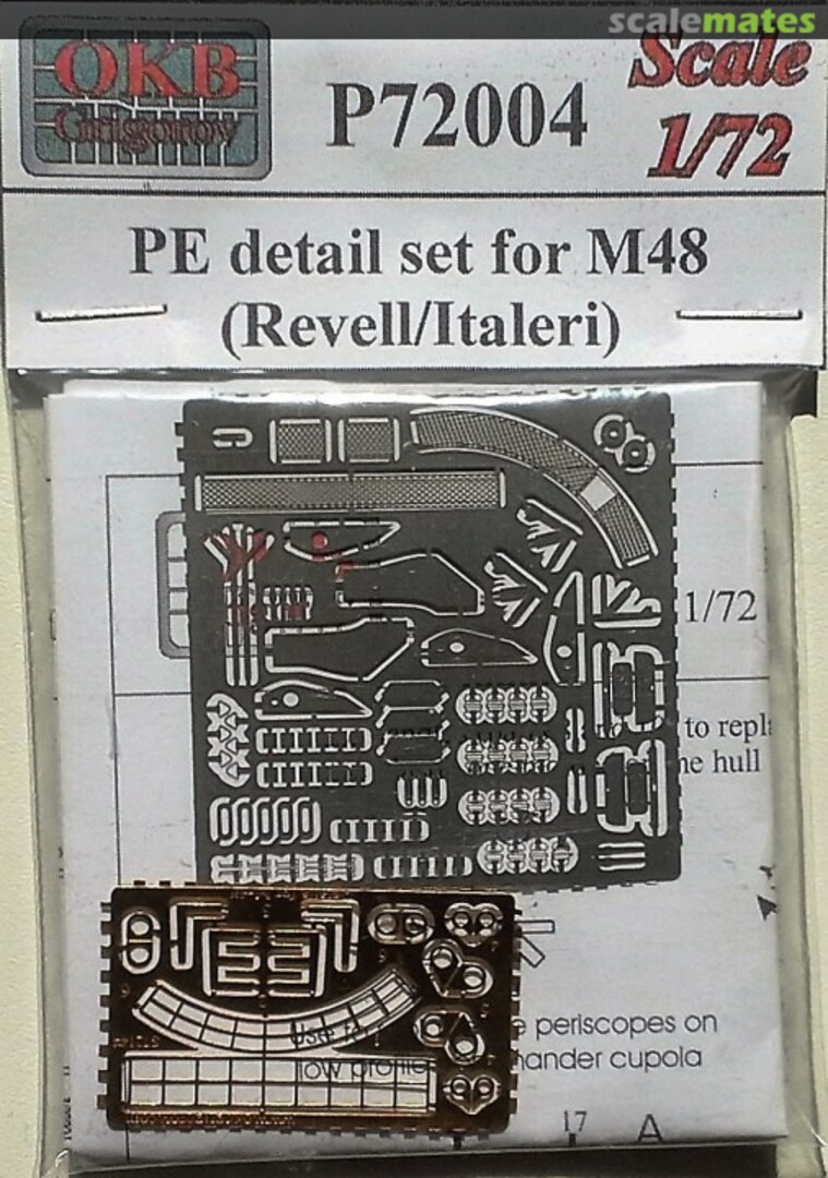 Boxart PE detail set for M48 P72004 OKB Grigorov