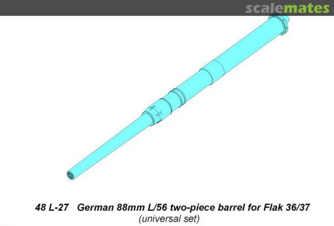 Boxart German 88mm L/56 two-piece barrel for Flak 36 & 37 48L27 Aber