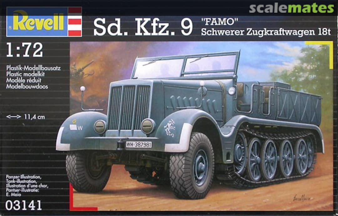 Boxart Sd.Kfz. 9 Famo schwerer Zugkraftwagen 18t 03141 Revell