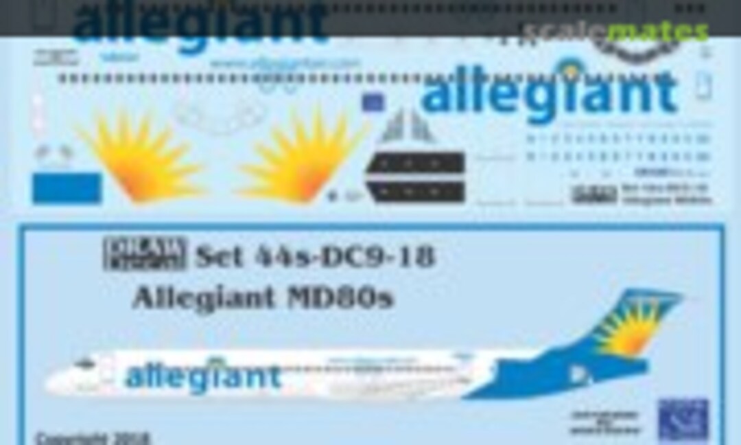 1:144 Allegiant Air MD-80s (Draw Decal 44-DC9-18)