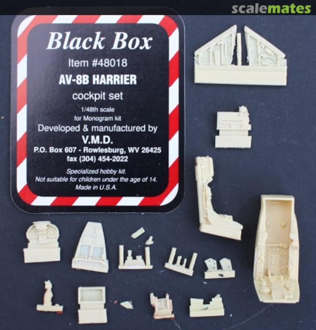 Boxart AV-8B Harrier Cockpit Set 48018 Black Box