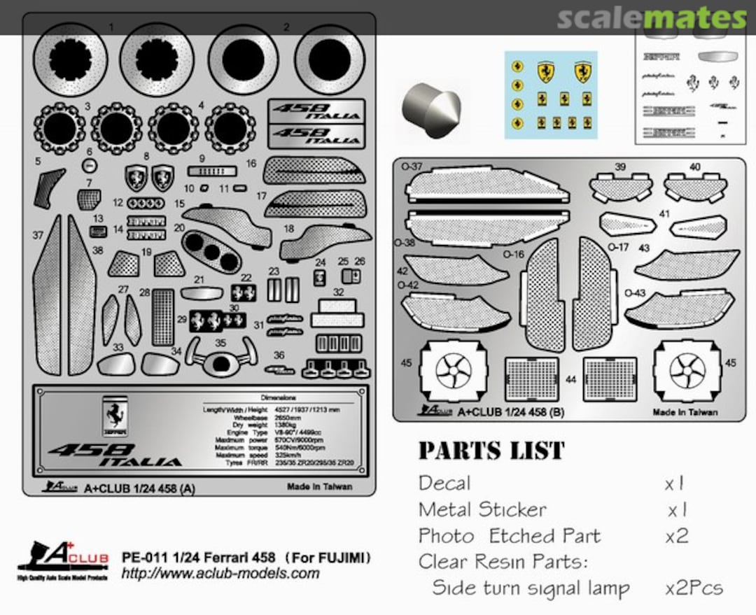 Boxart Ferrari F458 ITALIA PE-011 A+ Club