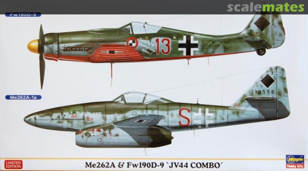 Boxart Me262A & Fw190D-9 'JV44 Combo' 01952 Hasegawa