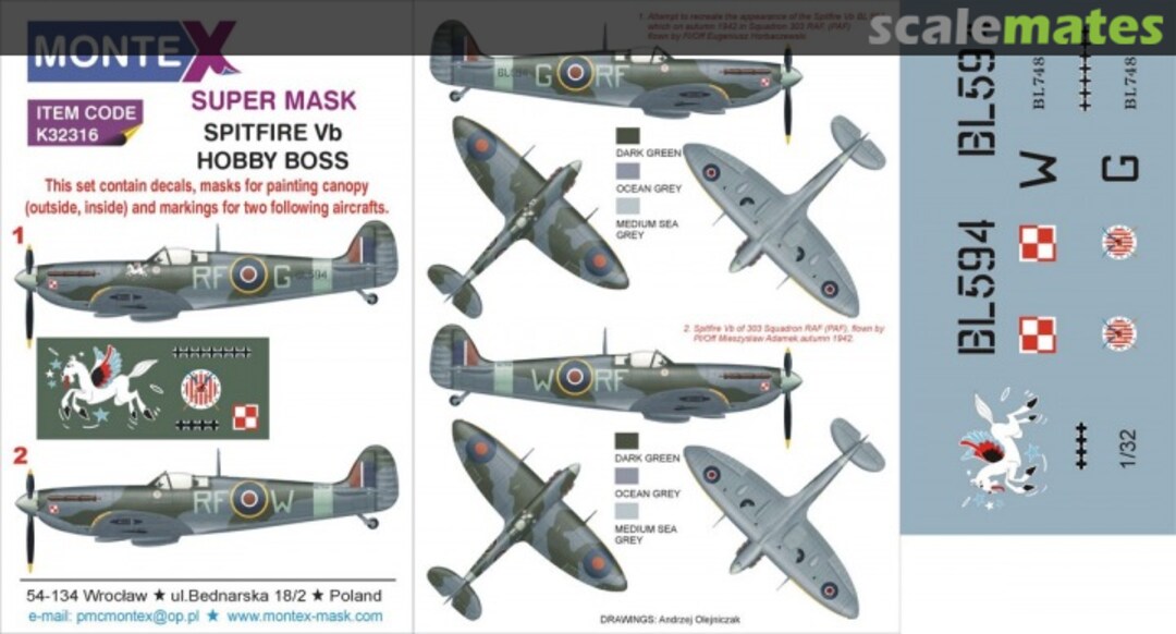 Boxart Spitfire Mk Vb K32316 Montex