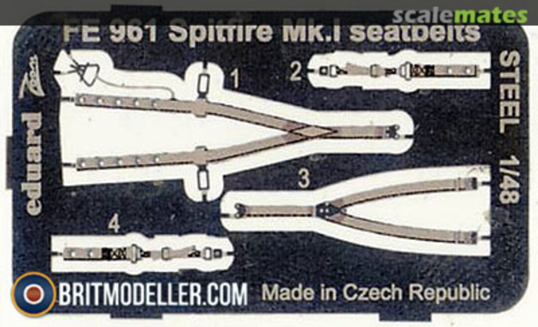 Boxart Spitfire Mk.I seatbelts FE961 Eduard