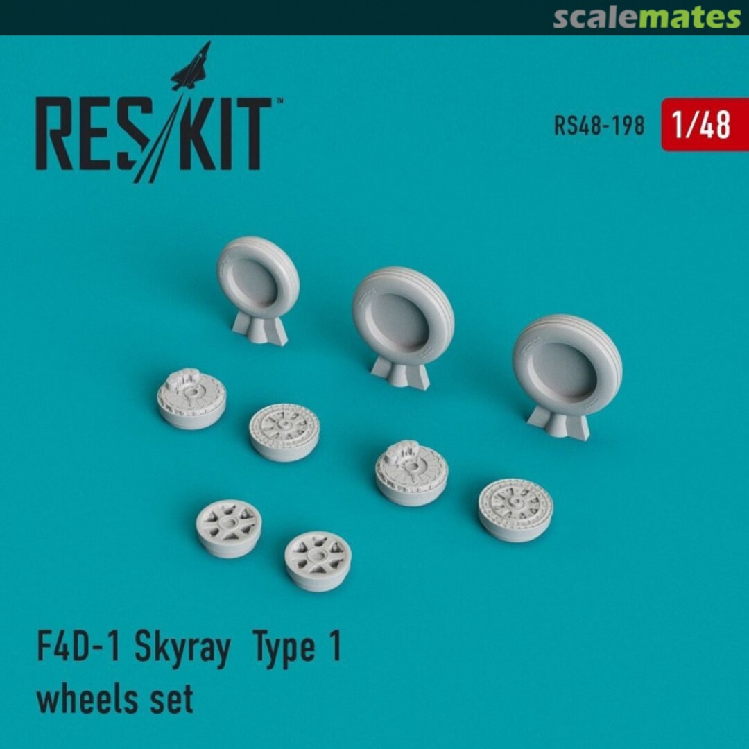 Boxart F4D-1 Skyray - wheels set type 1 RS48-0198 ResKit