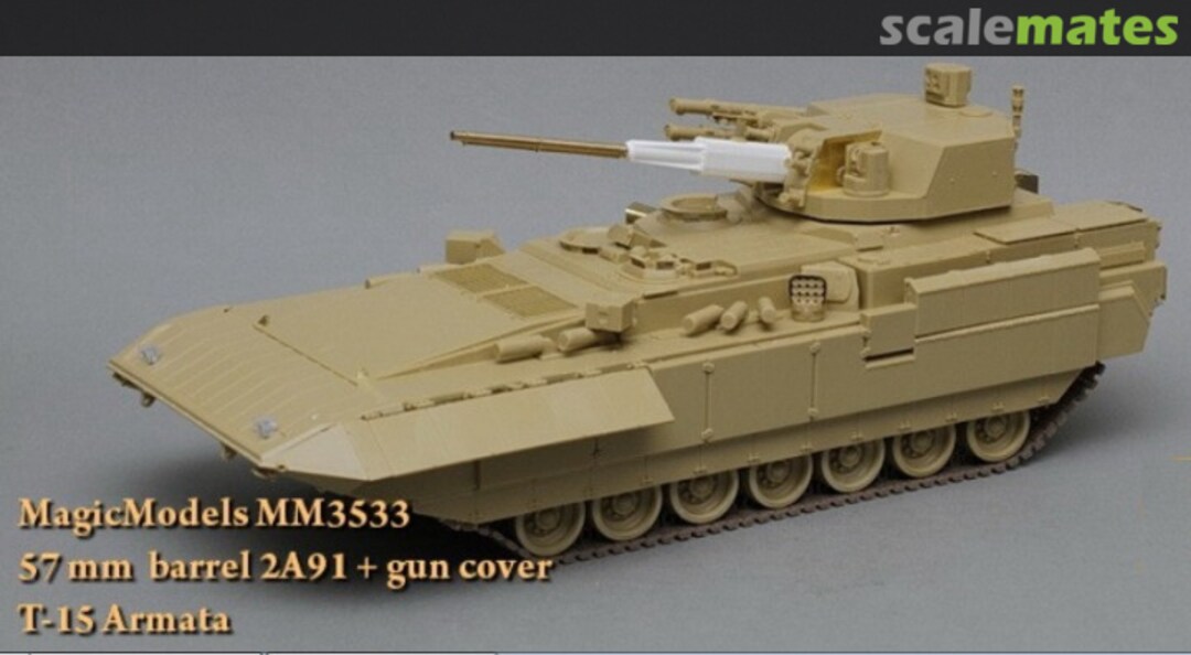 Boxart 57 mm barrel 2A91 + gun cover for T-15 Armata MM3533 Magic Models