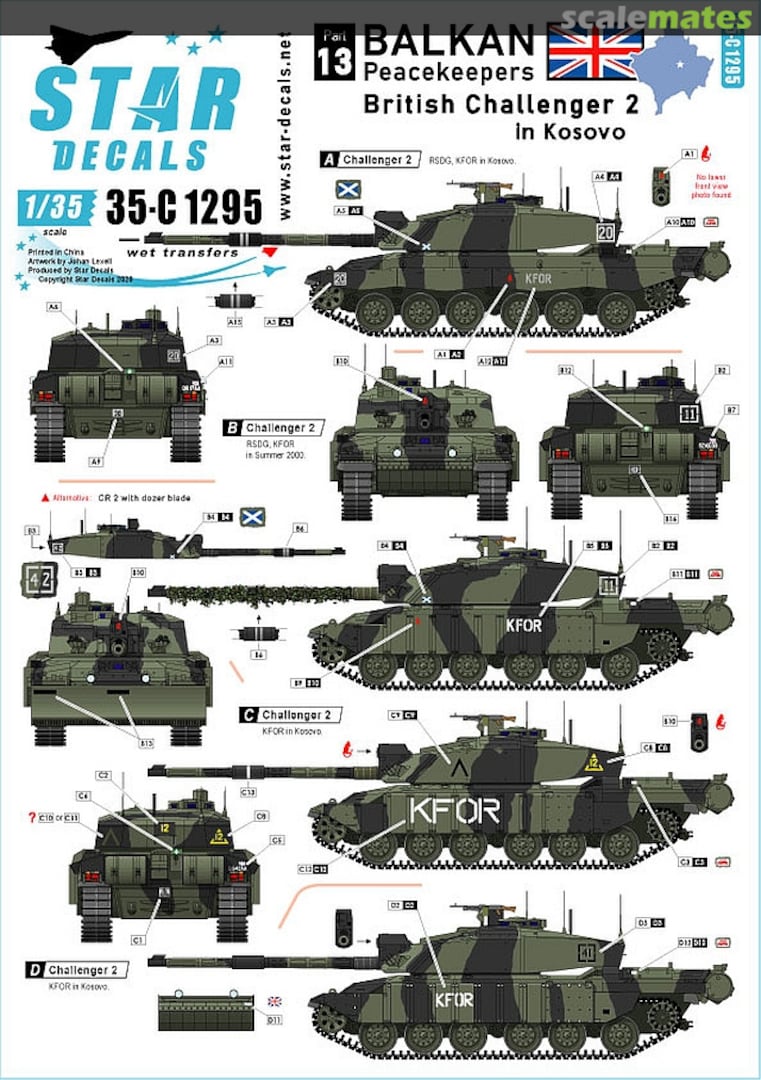 Boxart Balkan Peacekeepers # 13 35-C1295 Star Decals