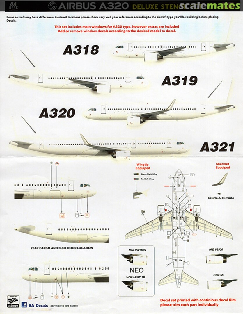 Boxart Airbus A320 STW-1801 8aDecs