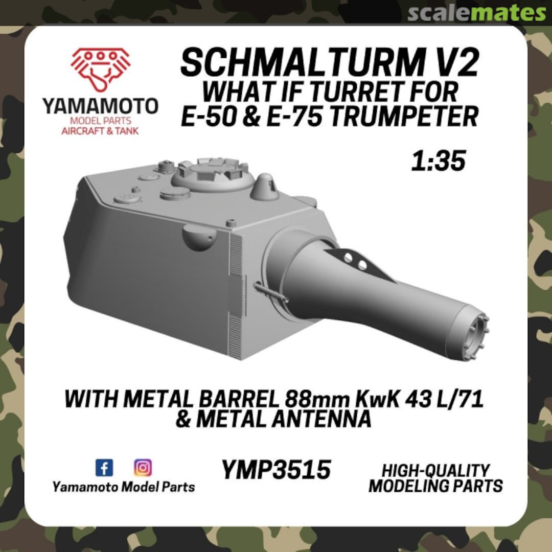 Boxart Schmalturm V2 What If Turret for E-50 & E-75 Trumpeter YMP3515 Yamamoto Model Parts