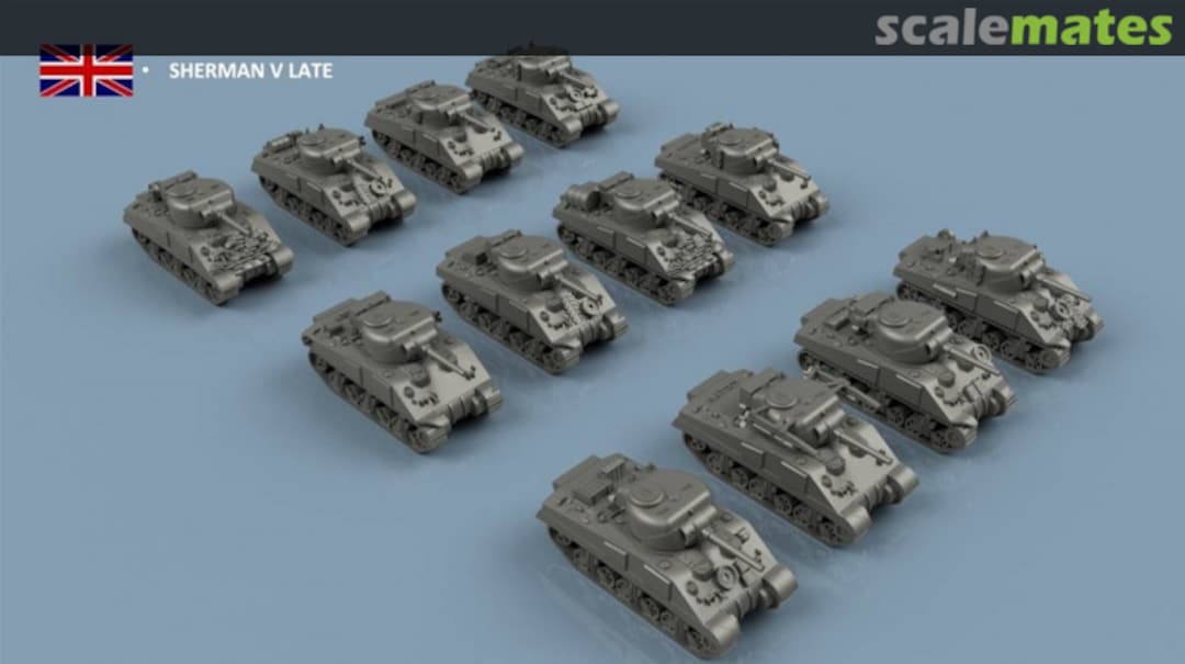 Boxart UK Sherman V Late x6 - 3D Printed 3D100392 L'Arsenal