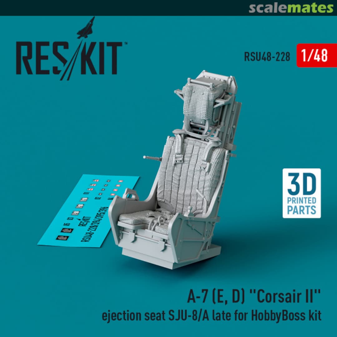 Boxart A-7 (E, D) Corsair II ejection seat SJU-8/A late (3D Printed) RSU48-0228 ResKit