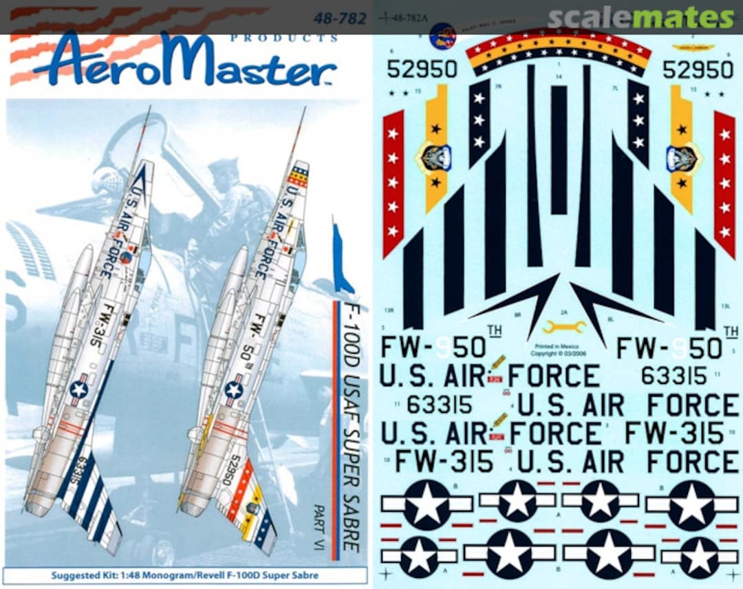 Boxart F-100D USAF Super Sabre Part VI 48-782 AeroMaster