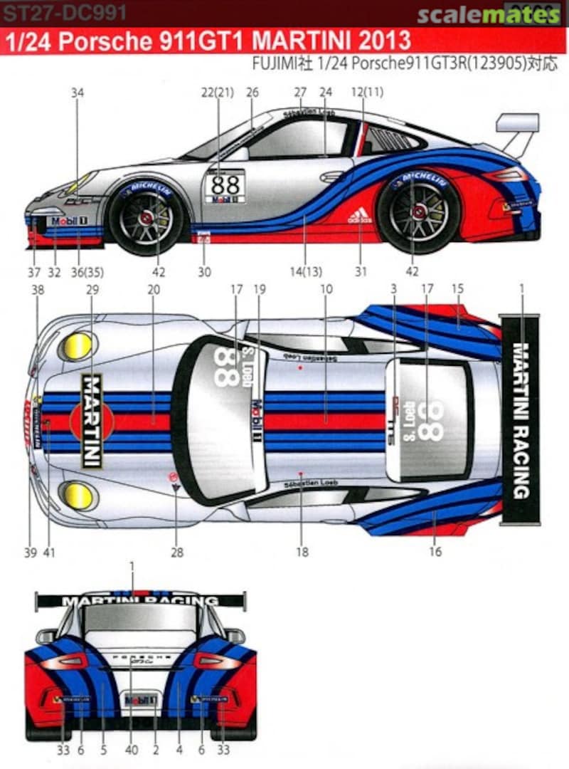 Boxart Porsche 911 GT3R ST27-DC991 Studio27