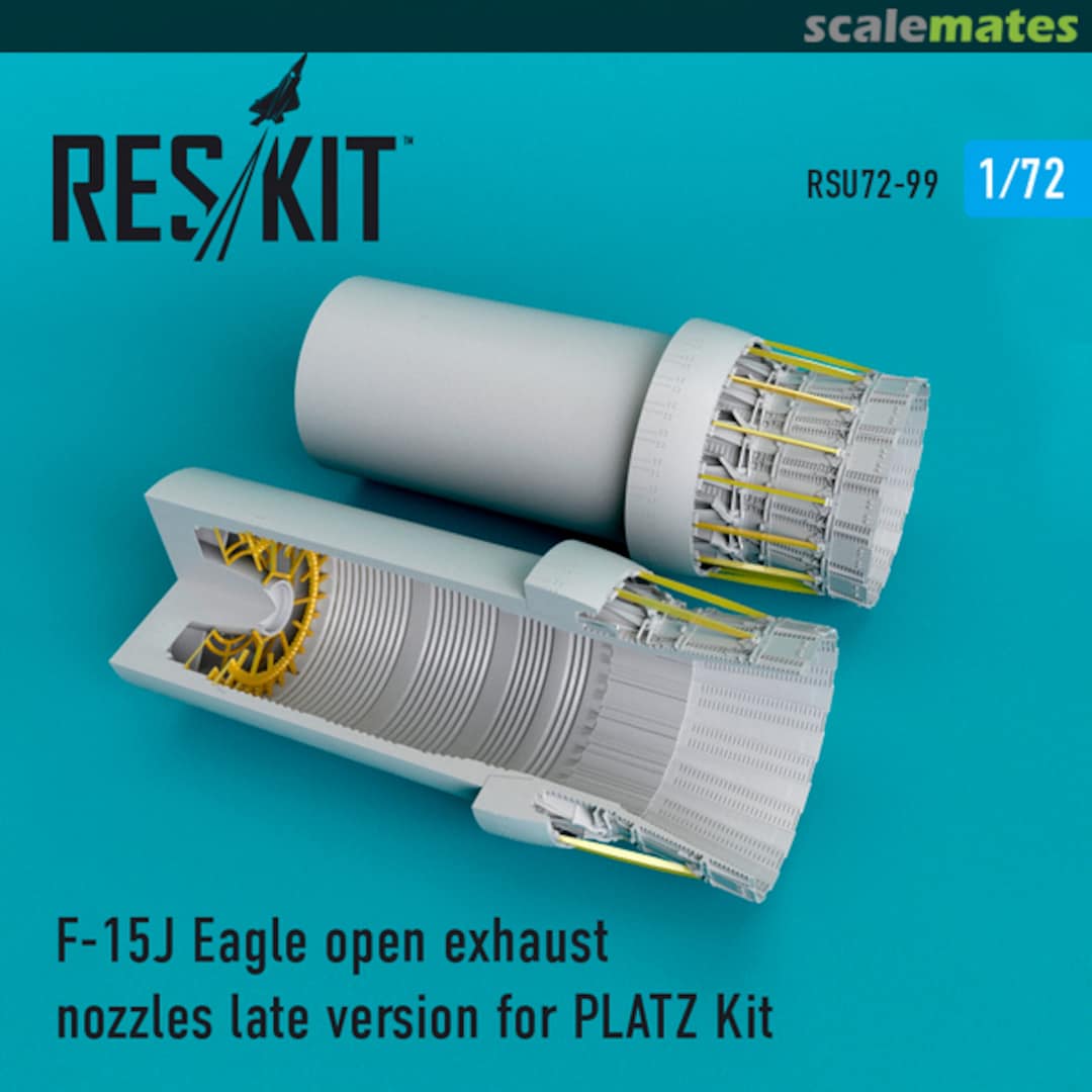 Boxart F-15J Eagle open exhaust nozzles RSU72-0099 ResKit