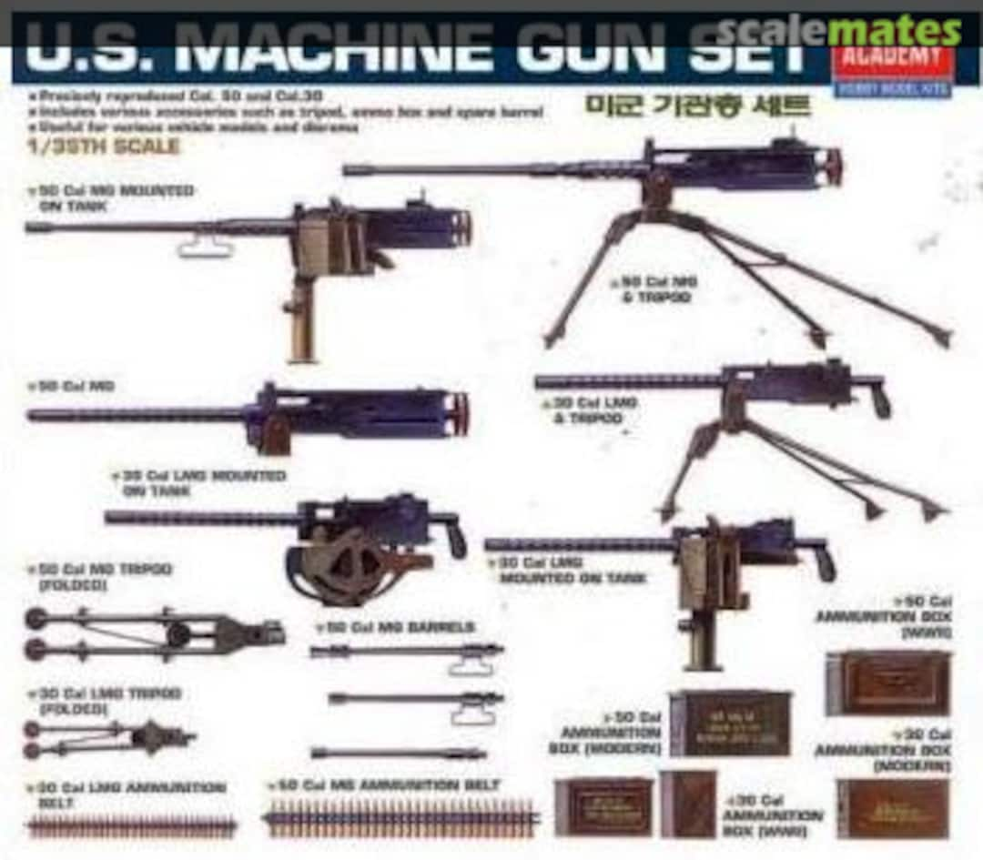 Boxart Machine Gun Set 1384 Academy