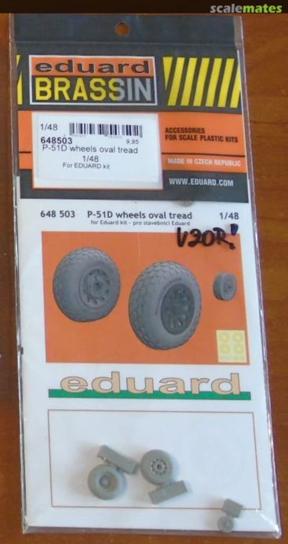 Boxart P-51D wheels oval tread 648503 Eduard