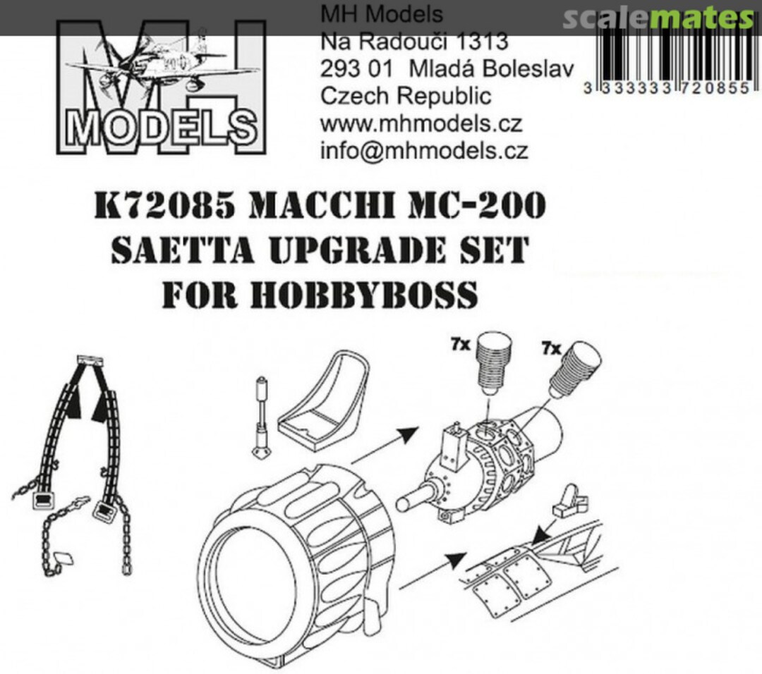 Boxart Macchi MC-200 Saetta Upgrade Set K72085 MH Models