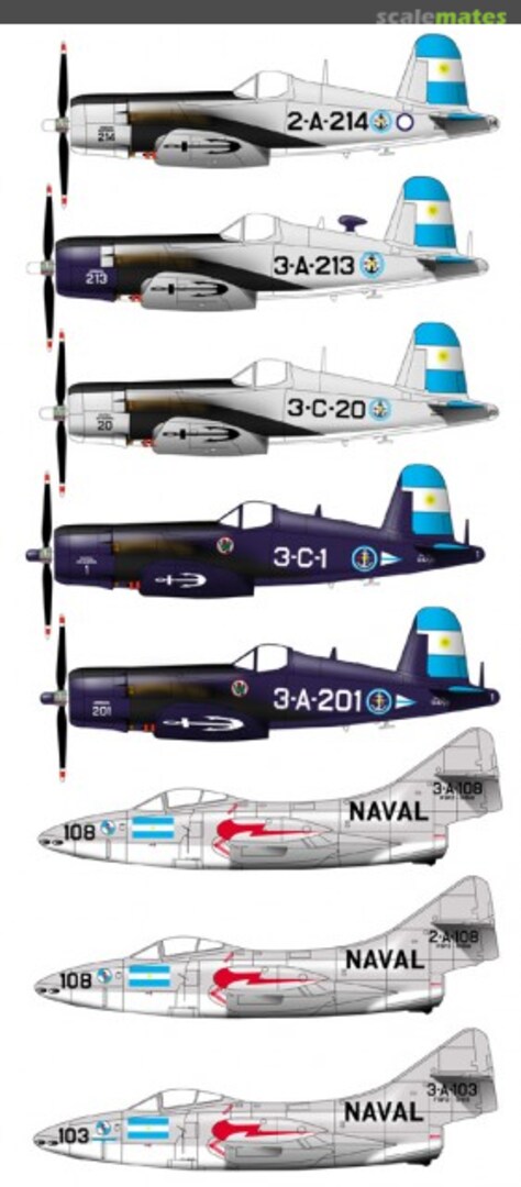 Boxart F9F-2 & F4U-5 Armada Republica Argentina 72043 Condor Decals