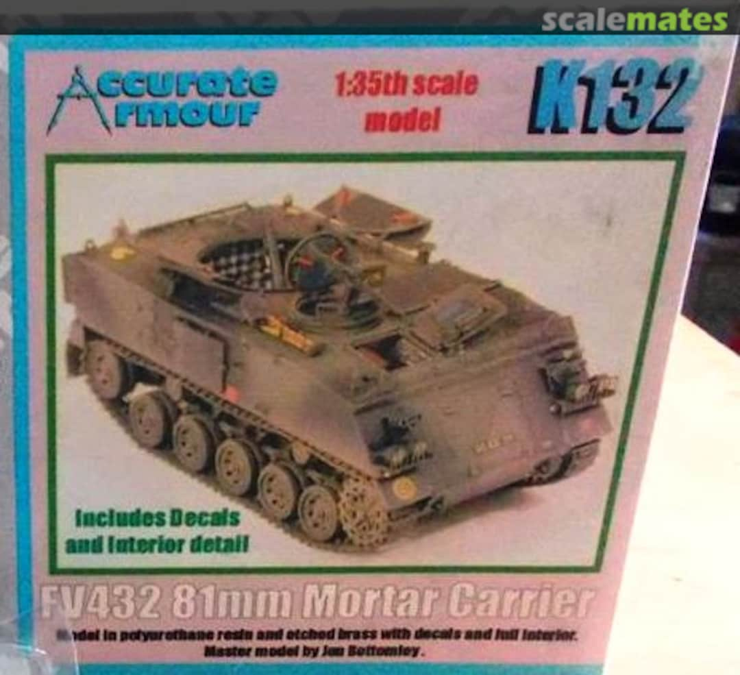 Boxart FV432 81mm Mortar Carrier K132 Accurate Armour