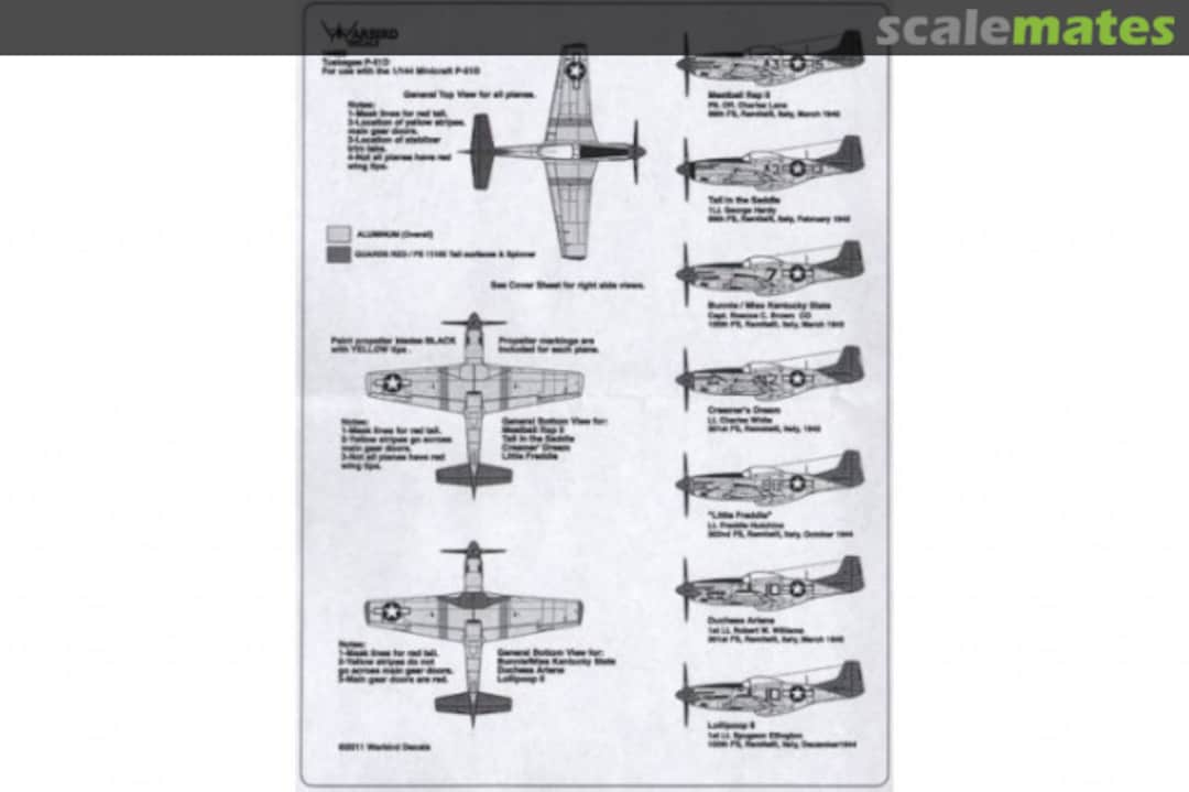 Boxart P-51D Mustang Tuskegee Airmen 14403 Warbird Decals